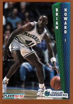 #323 Brian Howard - Dallas Mavericks - 1992-93 Fleer Basketball