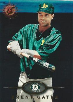 #323 Brent Gates - Oakland Athletics - 1995 Stadium Club Baseball
