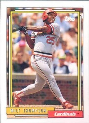 #323 Milt Thompson - St. Louis Cardinals - 1992 Topps Baseball