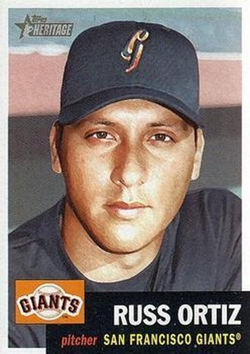 #323 Russ Ortiz - San Francisco Giants - 2002 Topps Heritage Baseball