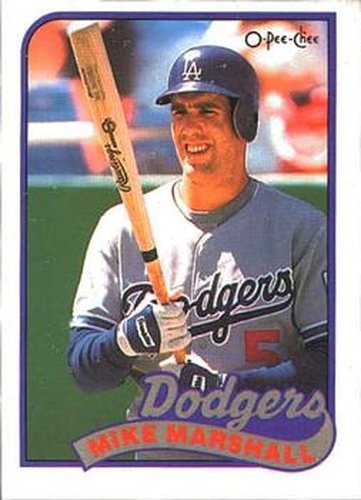 #323 Mike Marshall - Los Angeles Dodgers - 1989 O-Pee-Chee Baseball