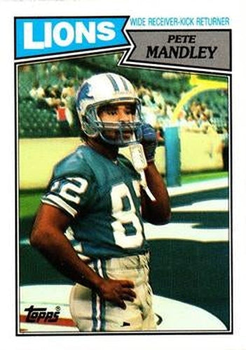 #323 Pete Mandley - Detroit Lions - 1987 Topps Football