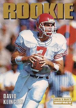 #323 David Klingler - Cincinnati Bengals - 1992 SkyBox Impact Football