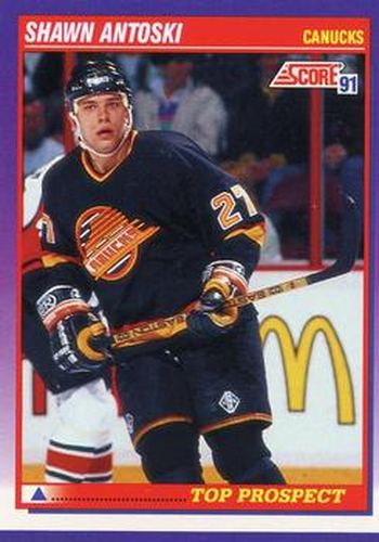 #323 Shawn Antoski - Vancouver Canucks - 1991-92 Score American Hockey