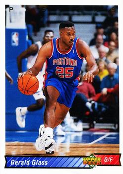 #323 Gerald Glass - Detroit Pistons - 1992-93 Upper Deck Basketball