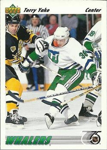 #323 Terry Yake - Hartford Whalers - 1991-92 Upper Deck Hockey