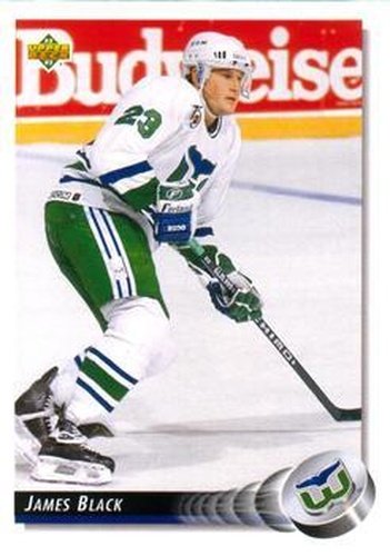 #323 James Black - Hartford Whalers - 1992-93 Upper Deck Hockey