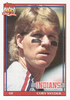 #323 Cory Snyder - Cleveland Indians - 1991 Topps Baseball