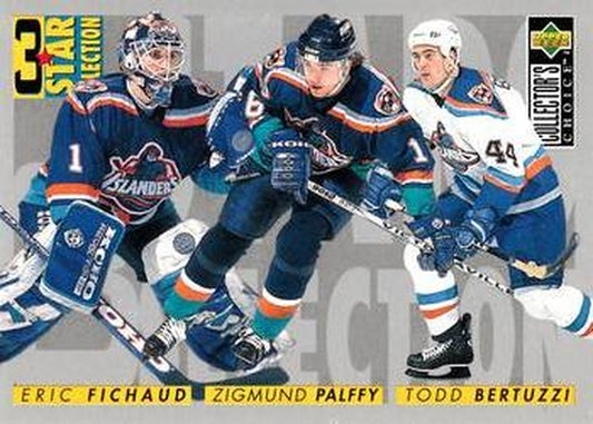 #323 Todd Bertuzzi / Eric Fichaud / Zigmund Palffy - New York Islanders - 1996-97 Collector's Choice Hockey
