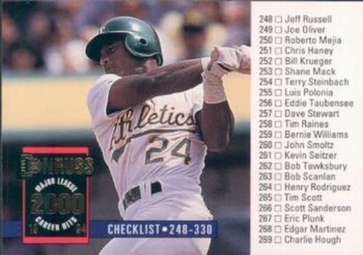 #290 Rickey Henderson - Oakland Athletics - 1994 Donruss Baseball