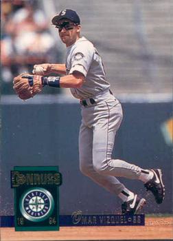 #328 Omar Vizquel - Seattle Mariners - 1994 Donruss Baseball