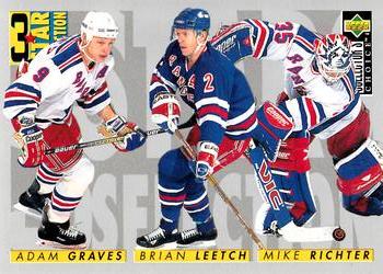 #324 Brian Leetch / Adam Graves / Mike Richter - New York Rangers - 1996-97 Collector's Choice Hockey