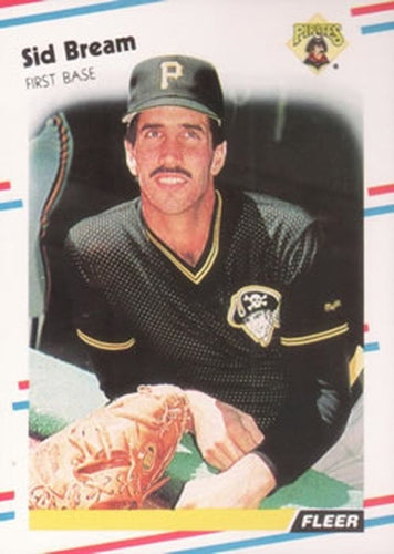 #324 Sid Bream - Pittsburgh Pirates - 1988 Fleer Baseball