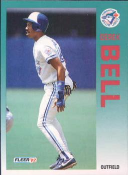 #324 Derek Bell - Toronto Blue Jays - 1992 Fleer Baseball
