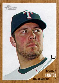 #324 Tommy Hunter - Texas Rangers - 2011 Topps Heritage Baseball
