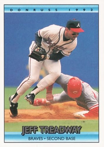 #324 Jeff Treadway - Atlanta Braves - 1992 Donruss Baseball