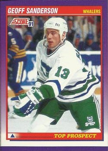 #324 Geoff Sanderson - Hartford Whalers - 1991-92 Score American Hockey