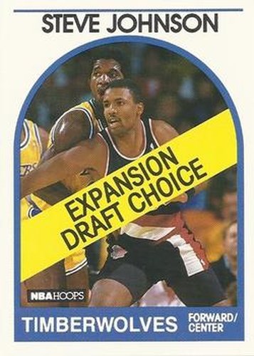 #324 Steve Johnson - Minnesota Timberwolves - 1989-90 Hoops Basketball