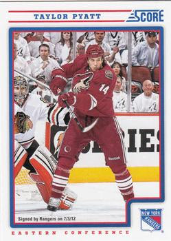 #324 Taylor Pyatt - New York Rangers - 2012-13 Score Hockey