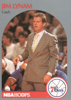 #324 Jim Lynam - Philadelphia 76ers - 1990-91 Hoops Basketball