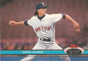 #324 Greg Harris - Boston Red Sox - 1991 Stadium Club Baseball