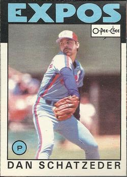 #324 Dan Schatzeder - Montreal Expos - 1986 O-Pee-Chee Baseball