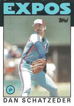 #324 Dan Schatzeder - Montreal Expos - 1986 Topps Baseball