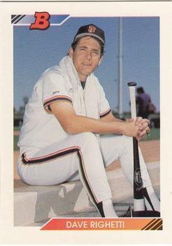 #324 Dave Righetti - San Francisco Giants - 1992 Bowman Baseball