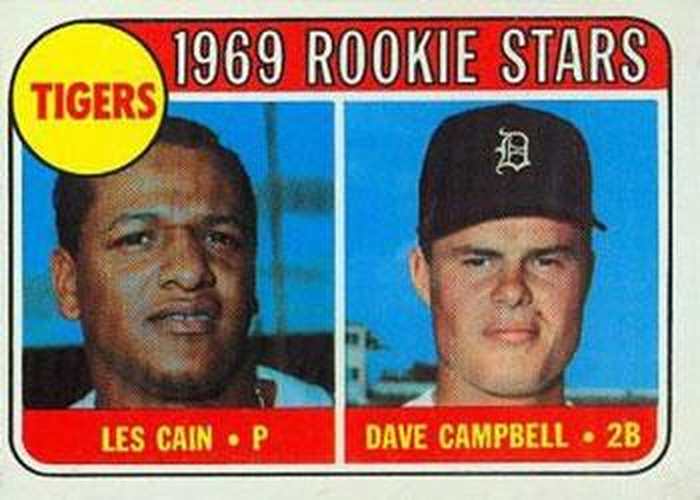 #324 Tigers 1969 Rookie Stars Les Cain / Dave Campbell - Detroit Tigers - 1969 Topps Baseball