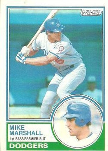 #324 Mike Marshall - Los Angeles Dodgers - 1983 O-Pee-Chee Baseball