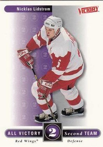#324 Nicklas Lidstrom - Detroit Red Wings - 1999-00 Upper Deck Victory Hockey
