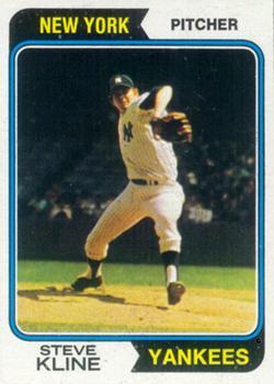 #324 Steve Kline - New York Yankees - 1974 Topps Baseball