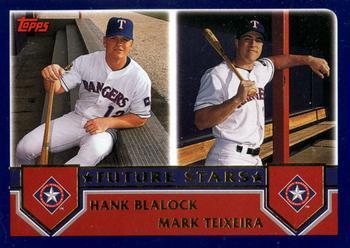#324 Hank Blalock / Mark Teixeira - Texas Rangers - 2003 Topps Baseball