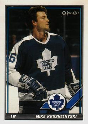 #324 Mike Krushelnyski - Toronto Maple Leafs - 1991-92 O-Pee-Chee Hockey