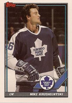 #324 Mike Krushelnyski - Toronto Maple Leafs - 1991-92 Topps Hockey