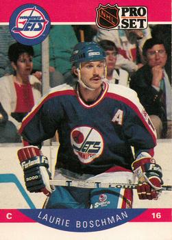 #324 Laurie Boschman - Winnipeg Jets - 1990-91 Pro Set Hockey
