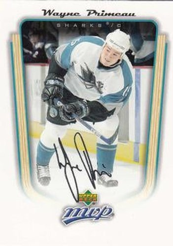 #324 Wayne Primeau - San Jose Sharks - 2005-06 Upper Deck MVP Hockey