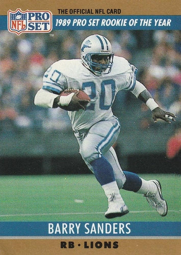 #1 Barry Sanders - Detroit Lions - 1990 Pro Set Football