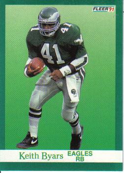 #325 Keith Byars - Philadelphia Eagles - 1991 Fleer Football