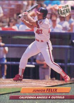 #325 Junior Felix - California Angels - 1992 Ultra Baseball