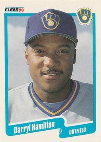 #325 Darryl Hamilton - Milwaukee Brewers - 1990 Fleer USA Baseball