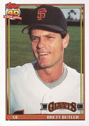 #325 Brett Butler - San Francisco Giants - 1991 Topps Baseball