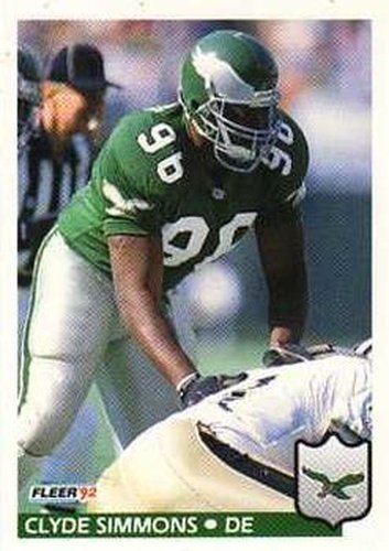 #325 Clyde Simmons - Philadelphia Eagles - 1992 Fleer Football