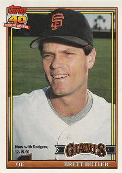 #325 Brett Butler - Los Angeles Dodgers - 1991 O-Pee-Chee Baseball