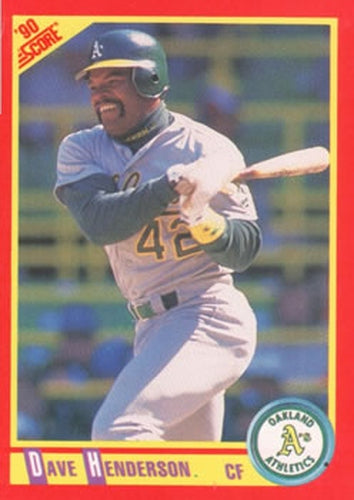 #325 Dave Henderson - Oakland Athletics - 1990 Score Baseball