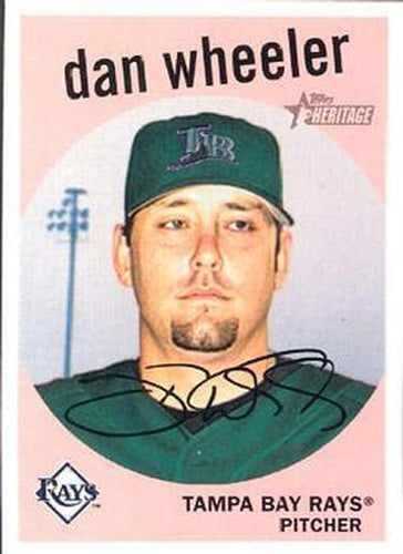 #325 Dan Wheeler - Tampa Bay Rays - 2008 Topps Heritage Baseball