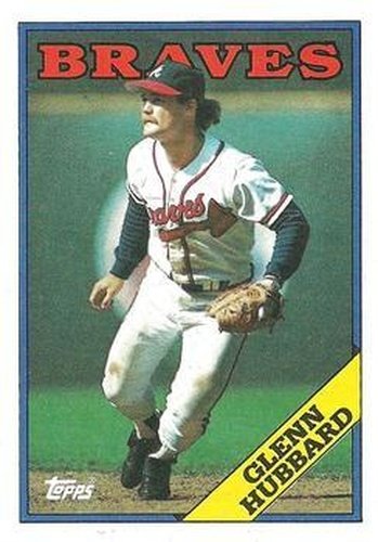 #325 Glenn Hubbard - Atlanta Braves - 1988 Topps Baseball
