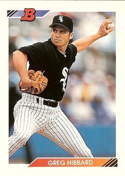 #325 Greg Hibbard - Chicago White Sox - 1992 Bowman Baseball