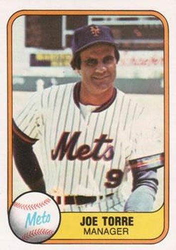 #325 Joe Torre - New York Mets - 1981 Fleer Baseball