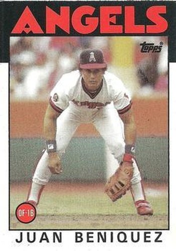 #325 Juan Beniquez - California Angels - 1986 Topps Baseball